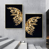 Abstraktes Poster mit goldenem Schmetterling