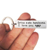 Schlüsselanhänger „Drive save Handsome“